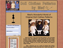 Tablet Screenshot of dollclothespatternsbymed1.com
